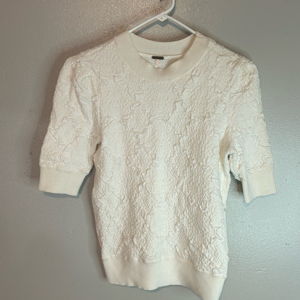 Free People Short Sleeve Cotton Blend Top size XS in excellent condition
